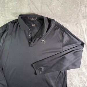 Tiger Woods Golf Polo Shirt Long Sleeve Devils Ridge Club Black XL